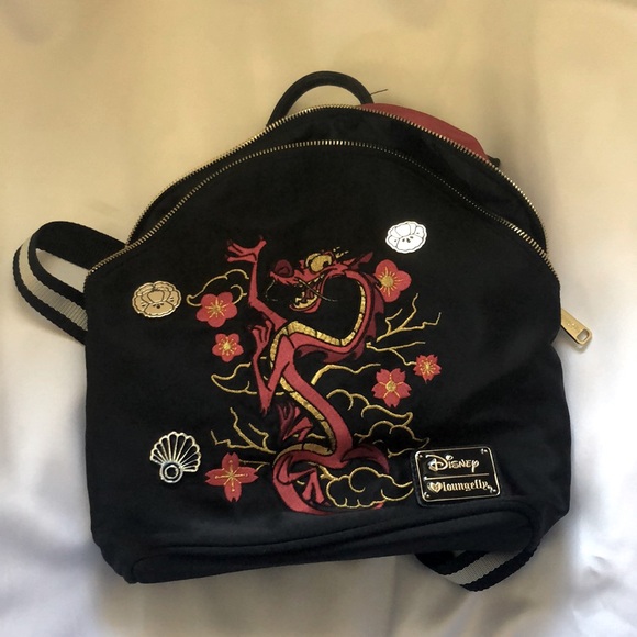 loungefly mushu mini backpack